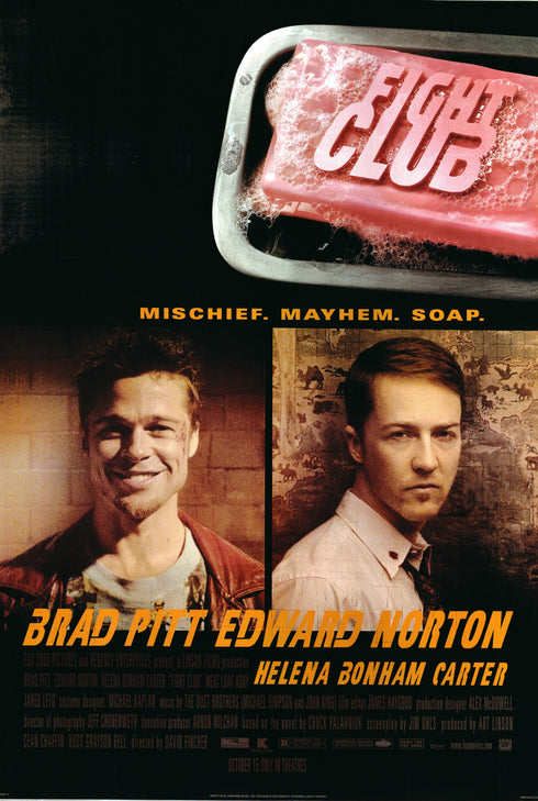fight club 1999 advance one sheet poster rolled